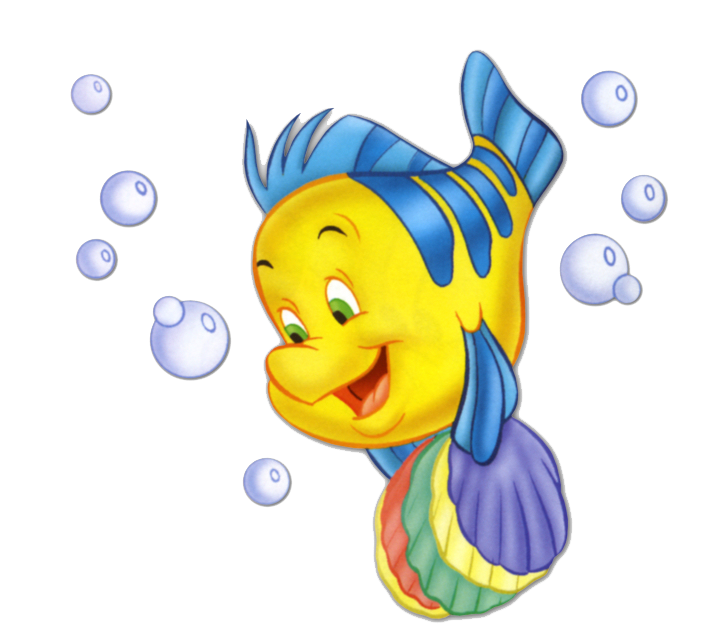 Fish clipart little mermaid. Ariel flounder sebastian rapunzel