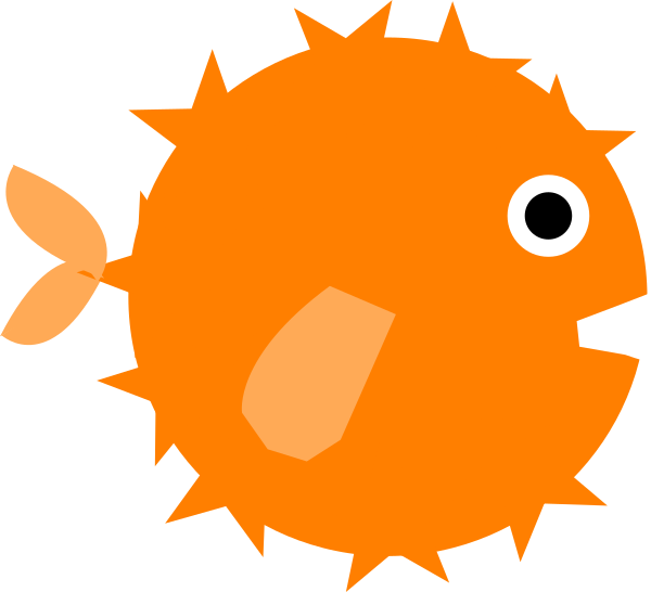 fish clipart orange