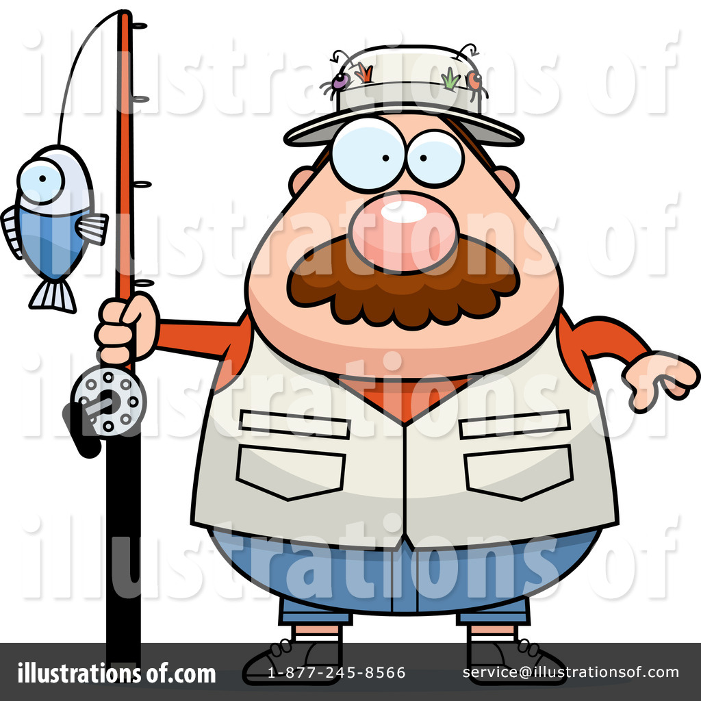 Fisherman clipart. Illustration by cory thoman
