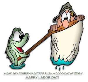 Man . Fishing clipart labor day
