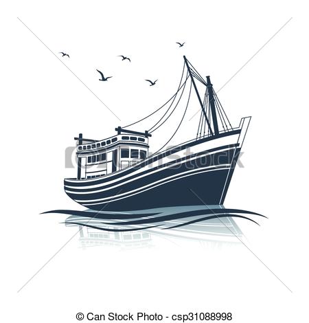 fisherman clipart boat front