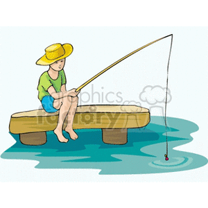 fisherman clipart dock fishing