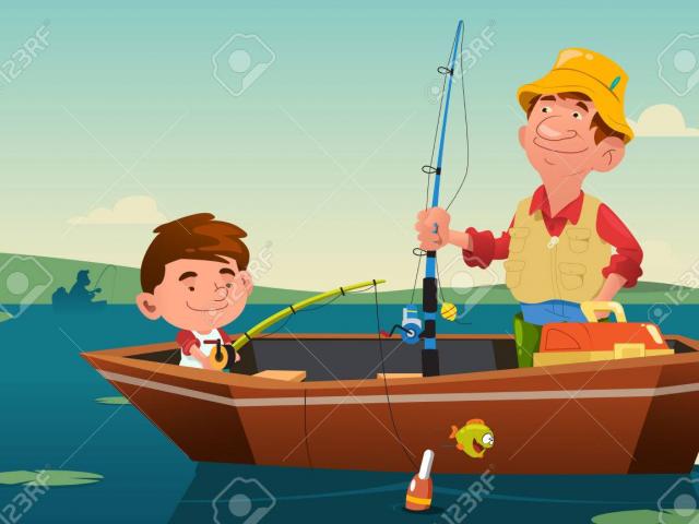 fisherman clipart family fishing