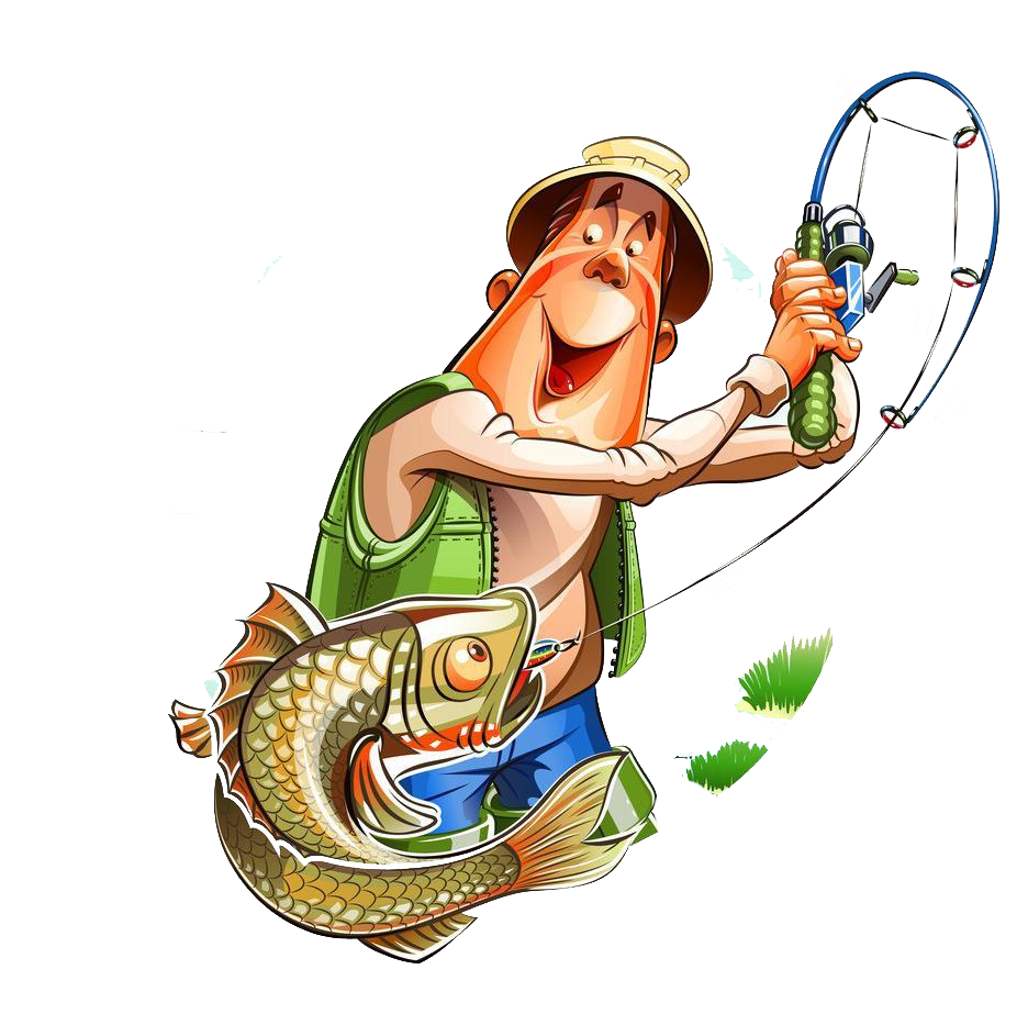Fishing rod cartoon man. Fisherman clipart fisherman indian