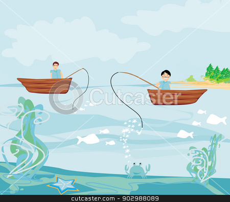 fisherman clipart fishing ocean
