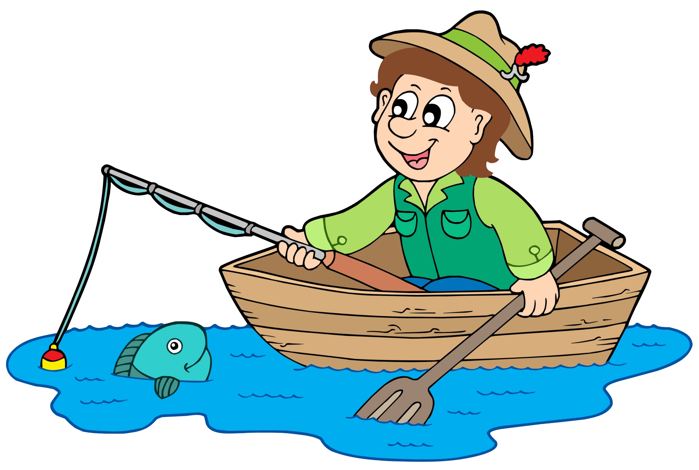 Pescador Pescador De Dibujos Animados De Pesca Pescador Con Peces Png