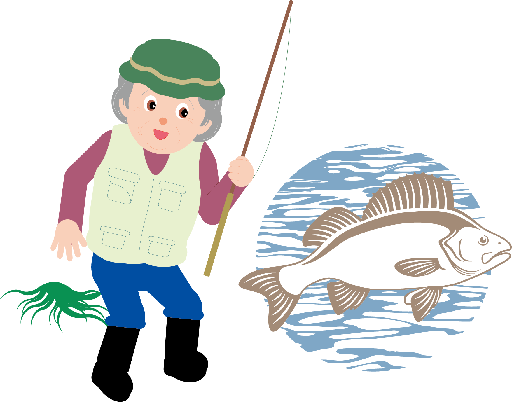 fisherman clipart fishing trip