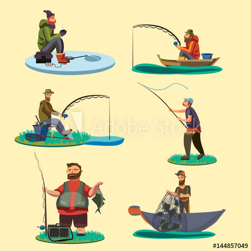 fisherman clipart fishman