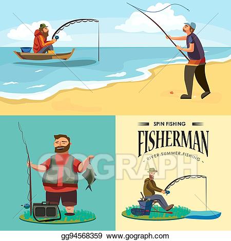 fisherman clipart summer