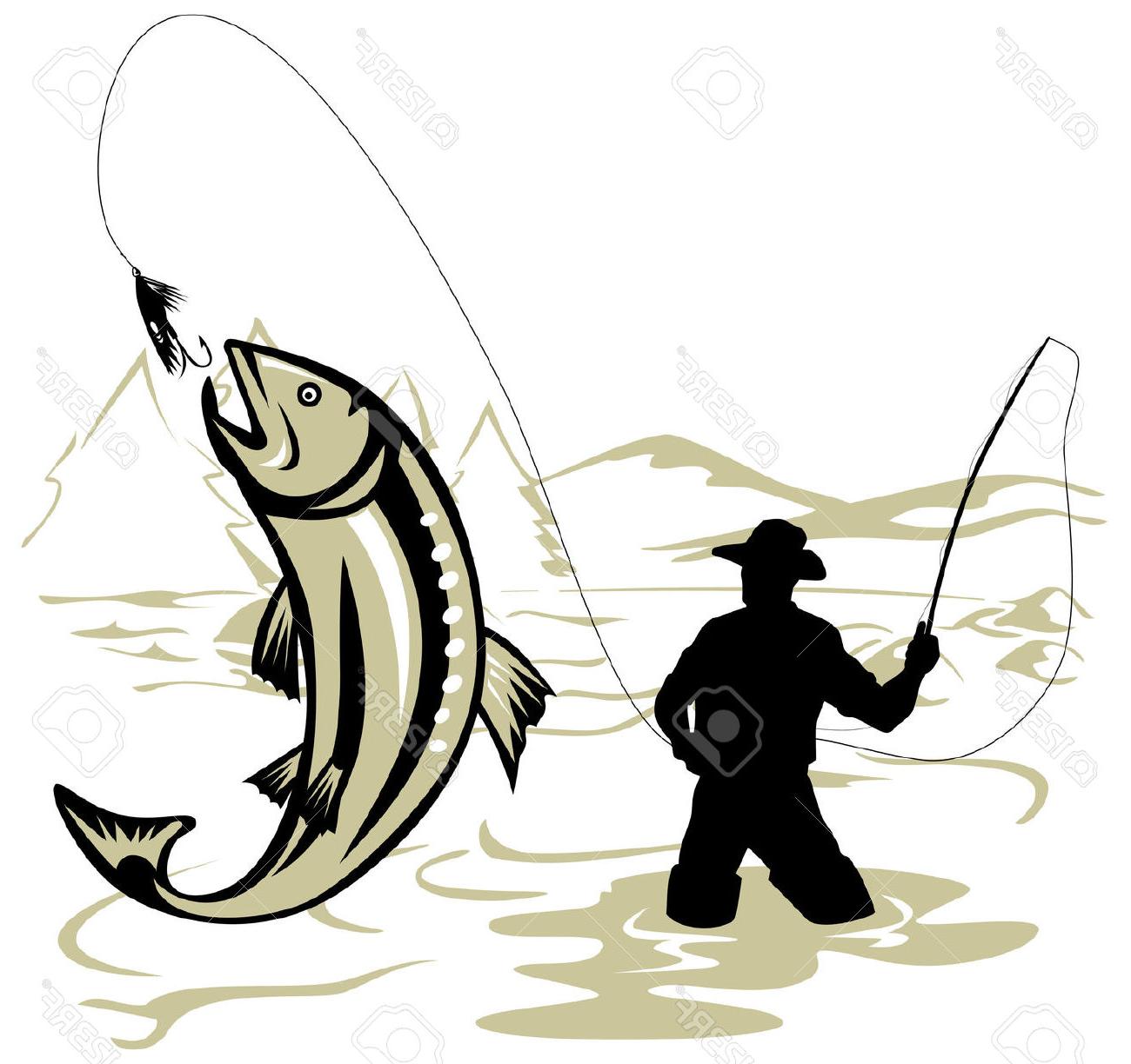 fisherman clipart trout fishing