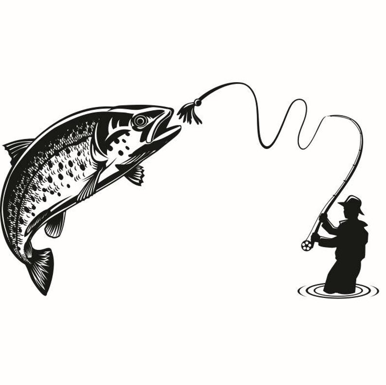 fisherman clipart trout fishing