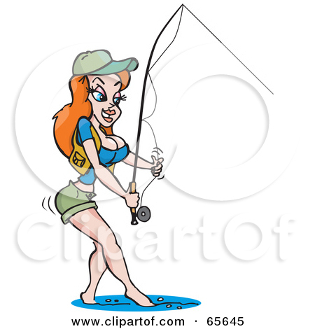 fisherman clipart woman fishing