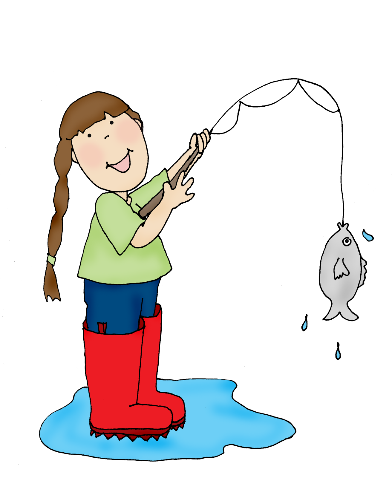 fishing clipart action