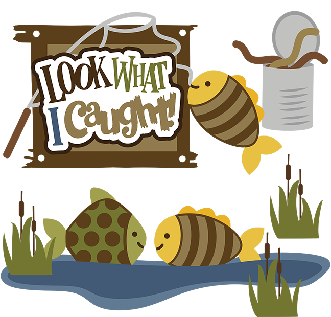 Look what i svg. Fishing clipart caught fish