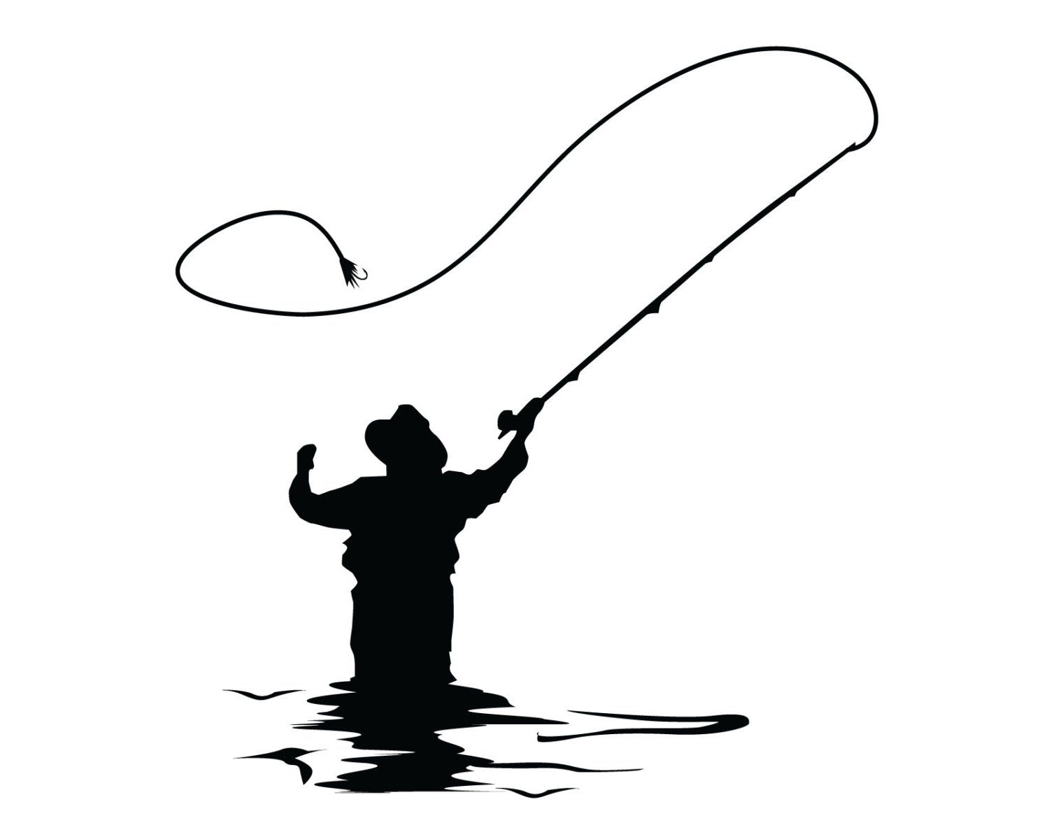 Fishing clipart fly fishing, Fishing fly fishing ...