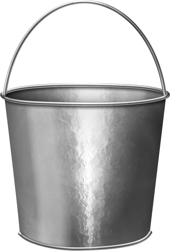 bucket clipart silver bucket