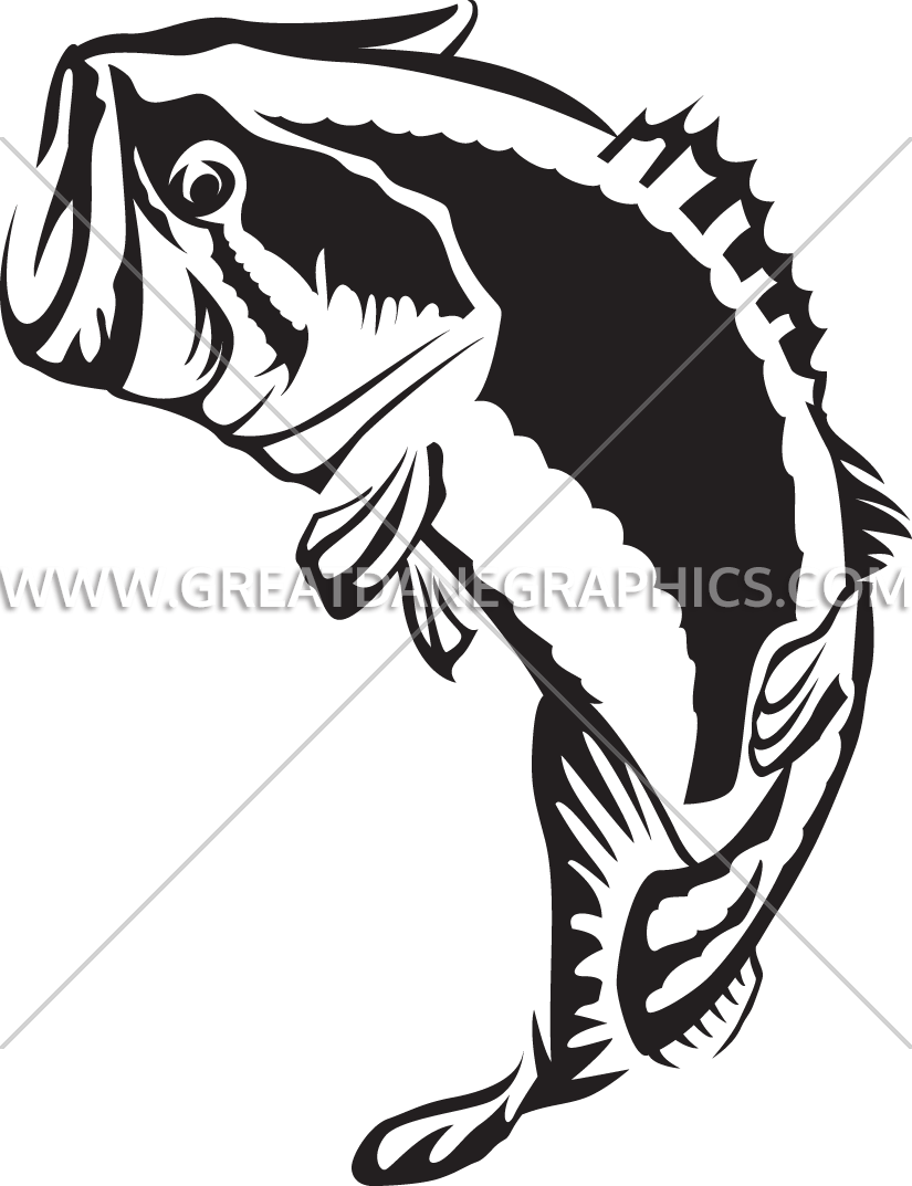Fishing clipart largemouth bass. Large mouth jumping production