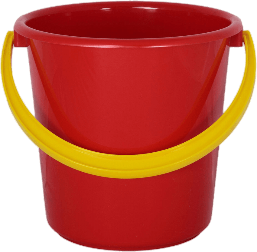 Plastic bucket png free. Red clipart pail