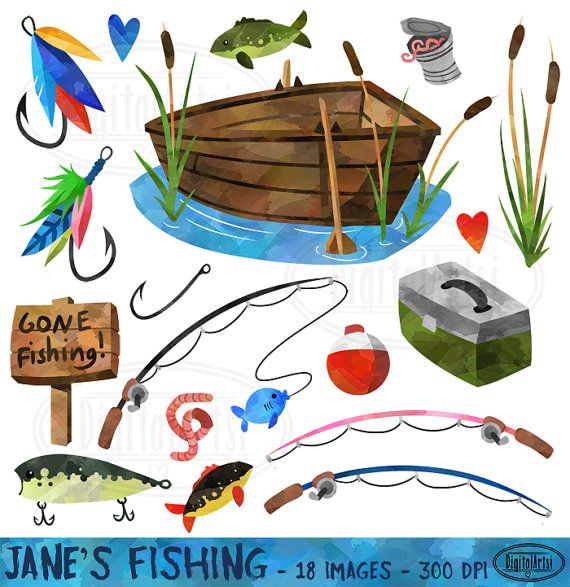 fishing clipart party