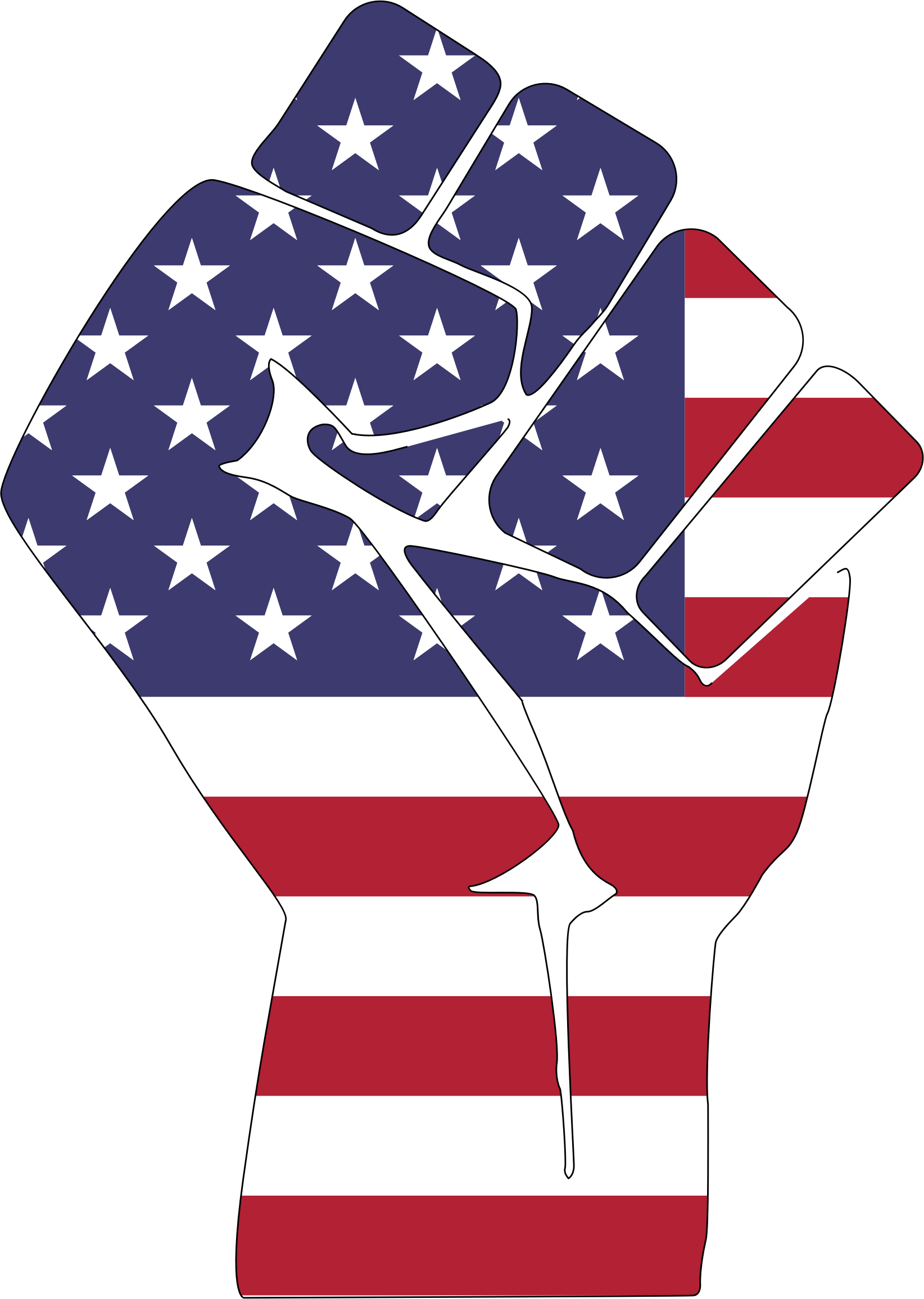 Politics clipart fist. American flag with stroke