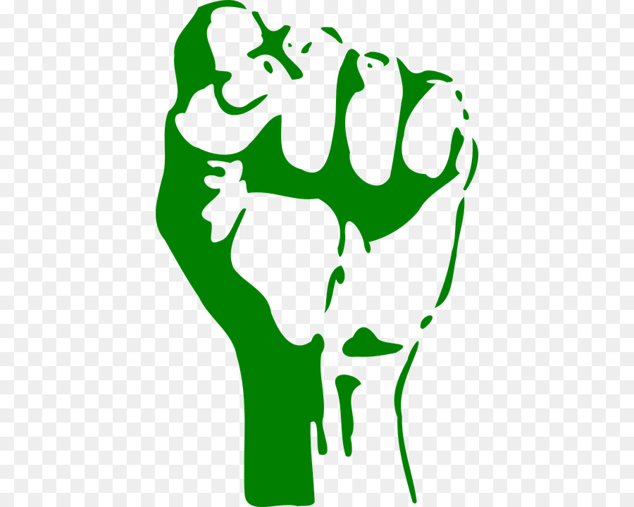 Fist clipart green. Black power leaf text