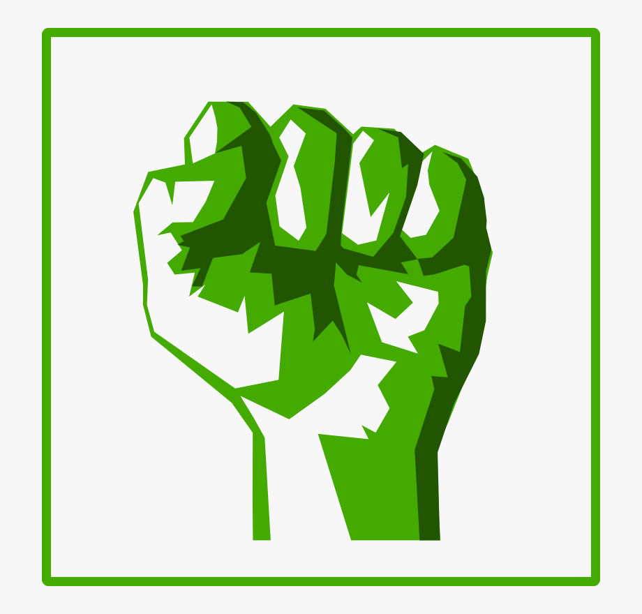 Fist clipart green. Eco power icon lights