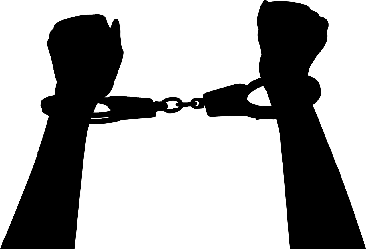 Handcuffs clipart pair. Family of resident who