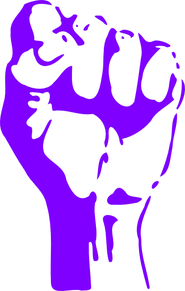 fist clipart purple