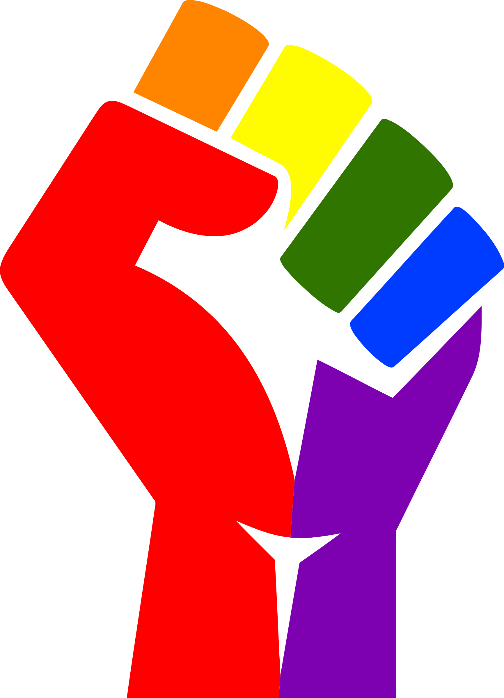 Rainbow remixed icons png. Fist clipart support