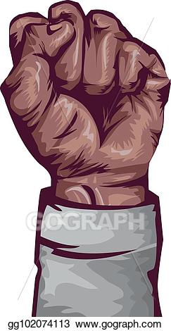 Fist clipart support. Vector art hand black