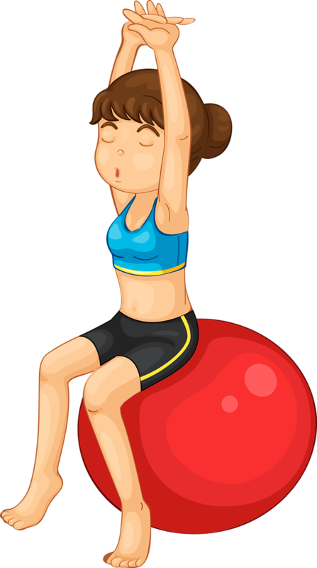 Royalty free physical ball. Fitness clipart balance exercise