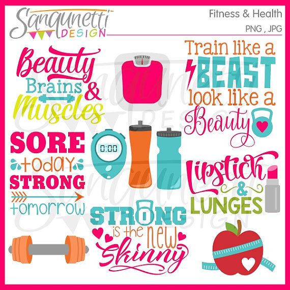 Fitness clipart beauty. Workout exercise by 