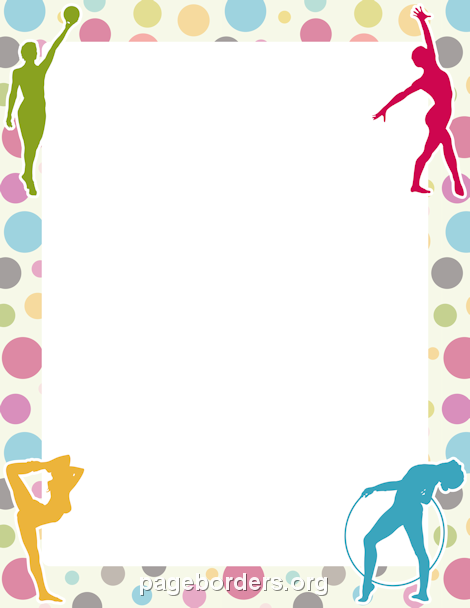 Pin by muse printables. Gymnast clipart border