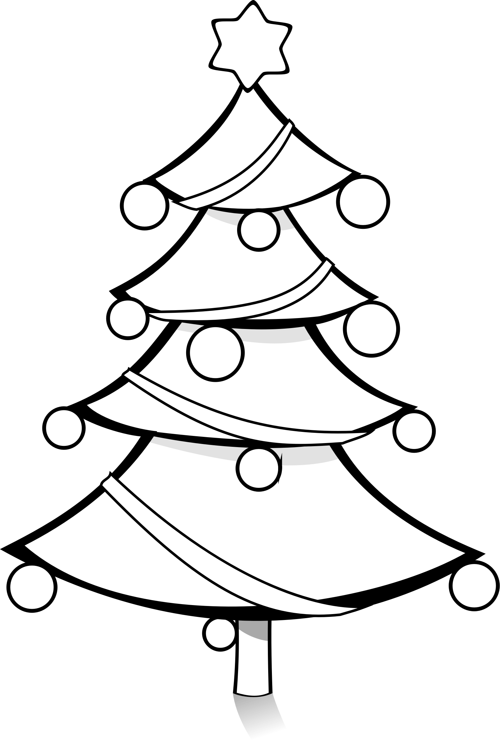 Fitness clipart christmas. Black and white tree