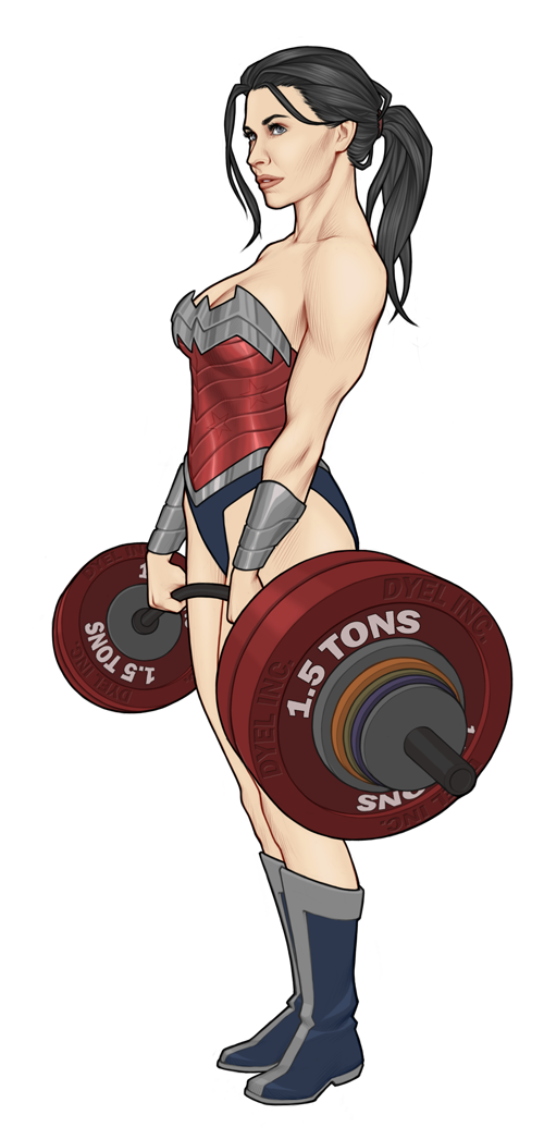 muscles clipart female weightlifter