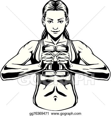 Vector stock womens club. Fitness clipart lady gym
