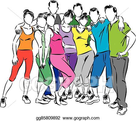 fitness clipart people