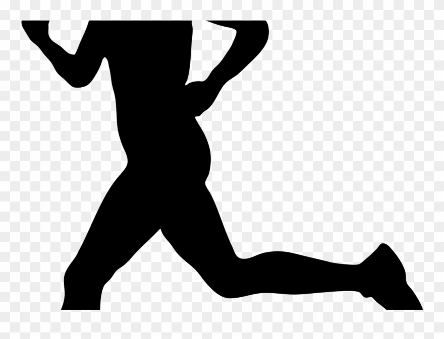 Runner clipart woman runner. Running silhouette png clip