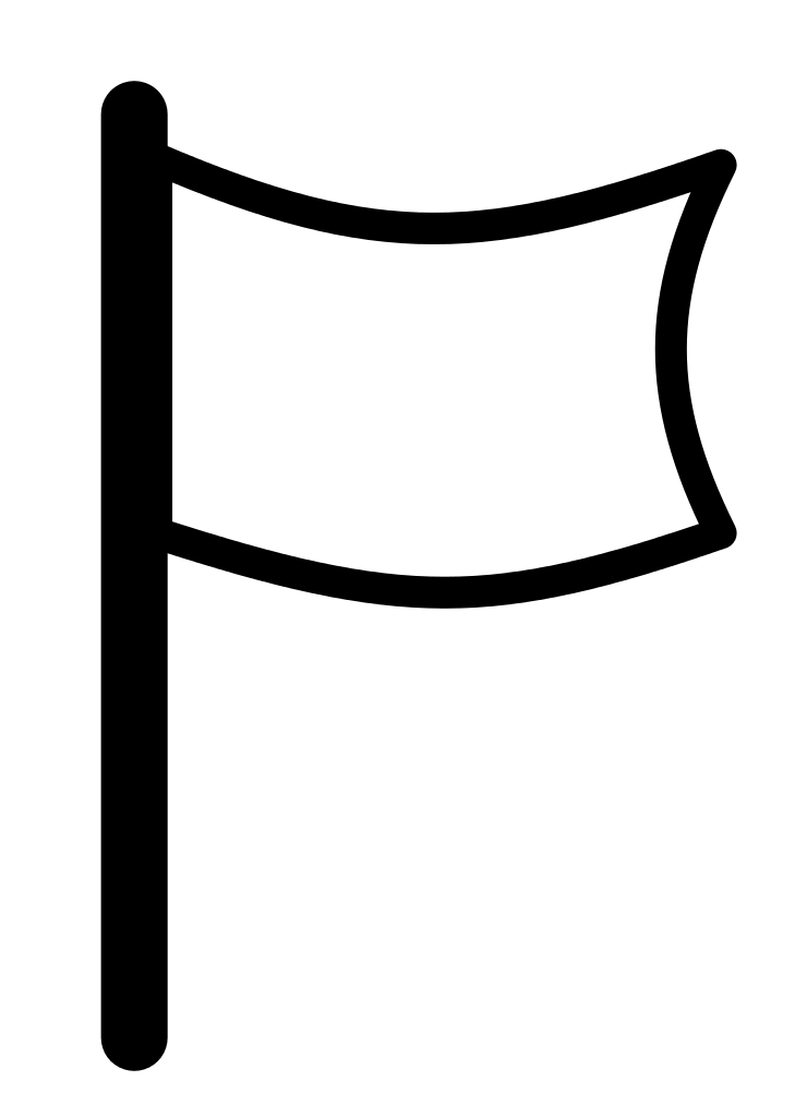 flag clipart black and white