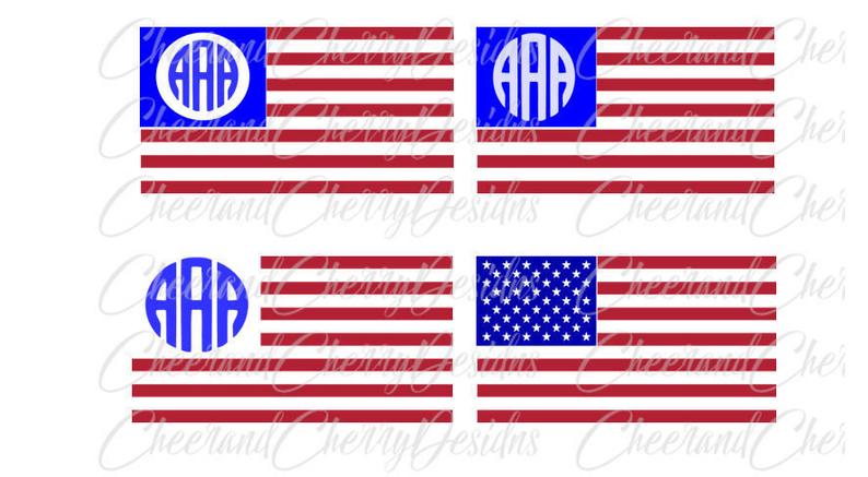 flag clipart monogram