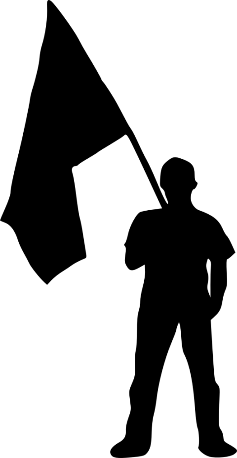 flag clipart silhouette