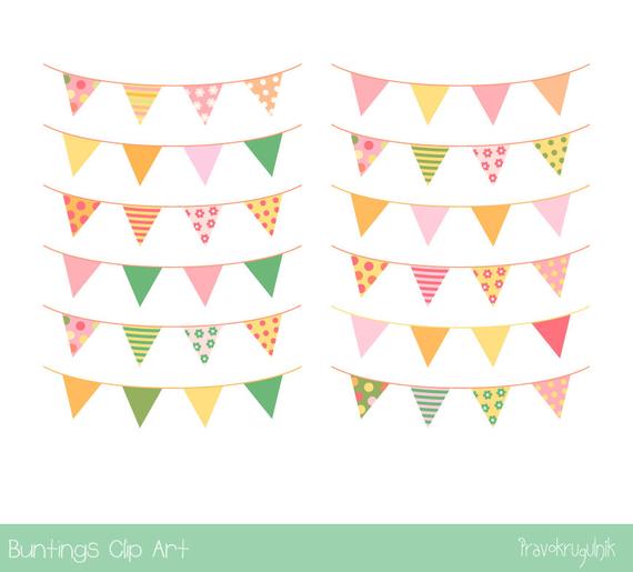 Pennant clipart summer. Birthday bunting baby shower