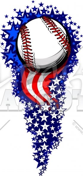 patriotic clipart softball
