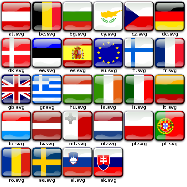 Free of the world. Flags clipart easy