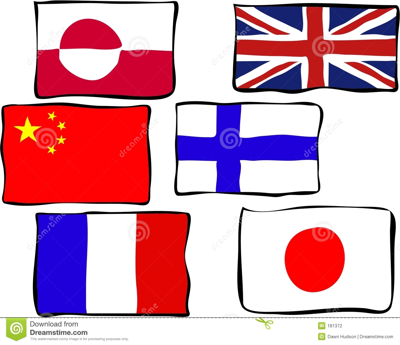 flags clipart funky