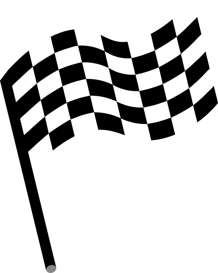 flags clipart race car