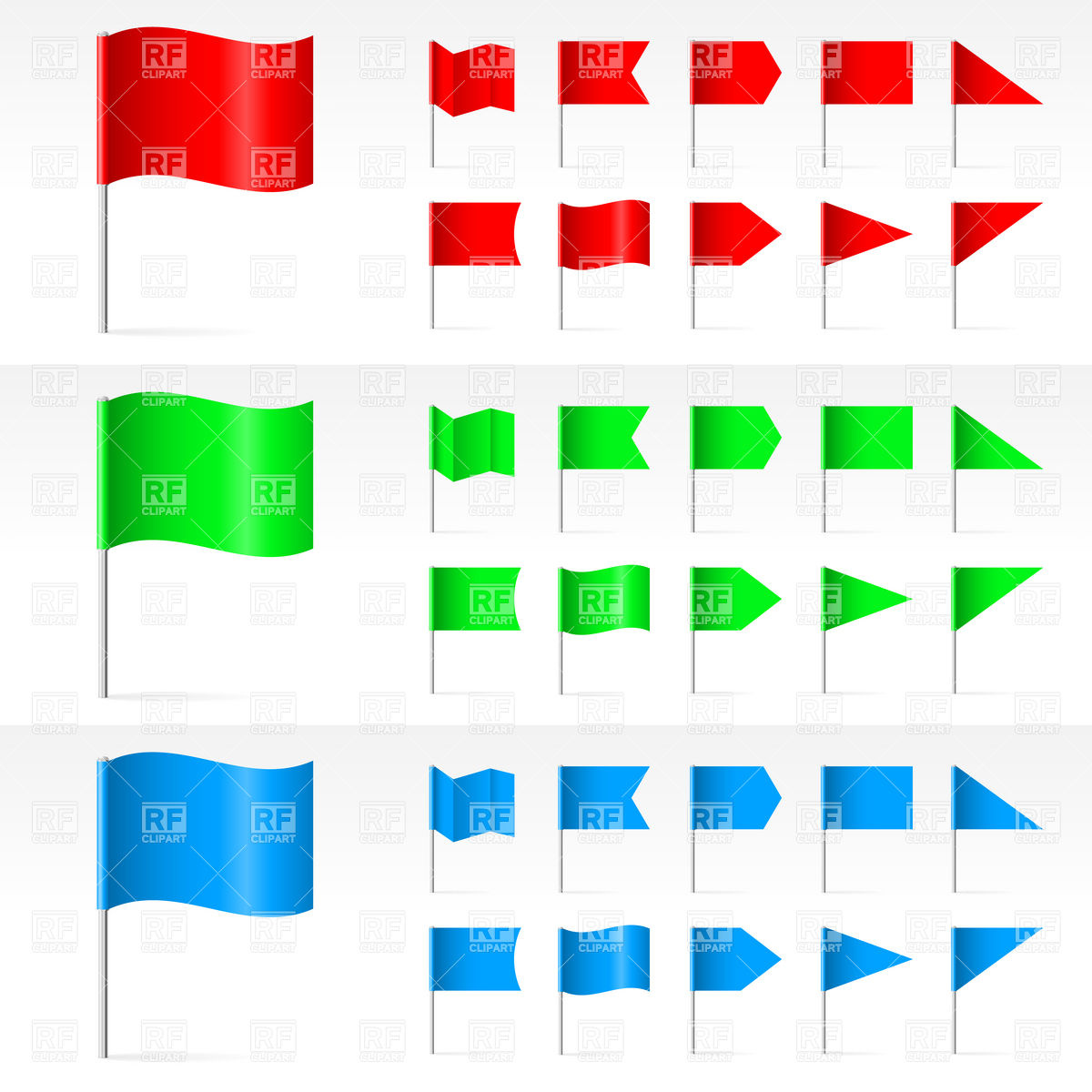 flags clipart simple