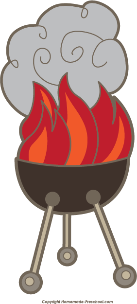 grilling clipart fire accident