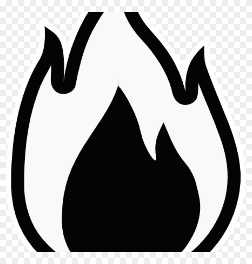 Flames clipart black and white. Flame fire 