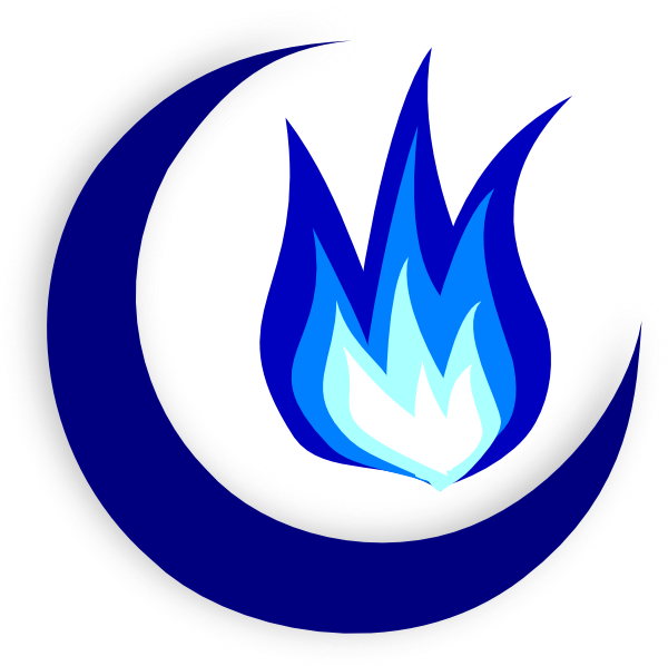 flame clipart blue